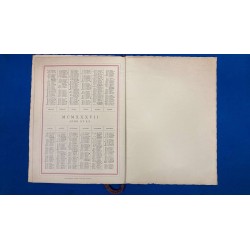 Historical military calendar NIZZA Cavalleria 1937