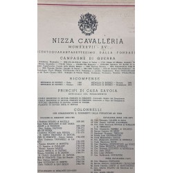 Historical military calendar NIZZA Cavalleria 1937