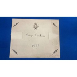 Calendario reggimentale  SAVOJA Cavalleria 1927