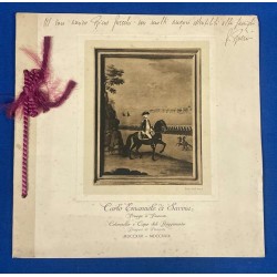 Regimental calendar of the Dragoons of Piedmont NIZZA Cavalleria 1929, with dedication of the Colonel Commander