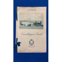 Calendario Cavalleggeri Guide 1928 con autografo del Colonnello Comandante