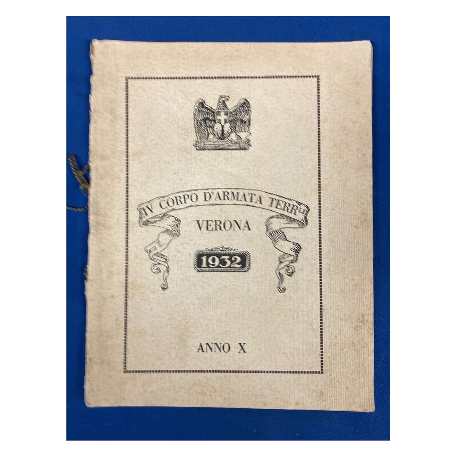 Calendario militare IV° Corpo d Armata Territoriale  Verona 1932