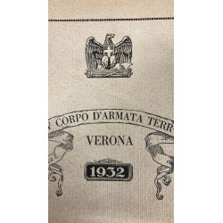 Calendario militare IV° Corpo d Armata Territoriale  Verona 1932