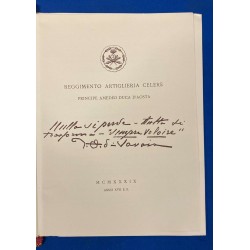 Calendario reggimentale Reggimento Artiglieria Celere Principe Amedeo Duca d Aosta 1939