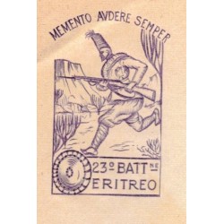 XXIII° Colonial Eritrean Batallion envelope and paper