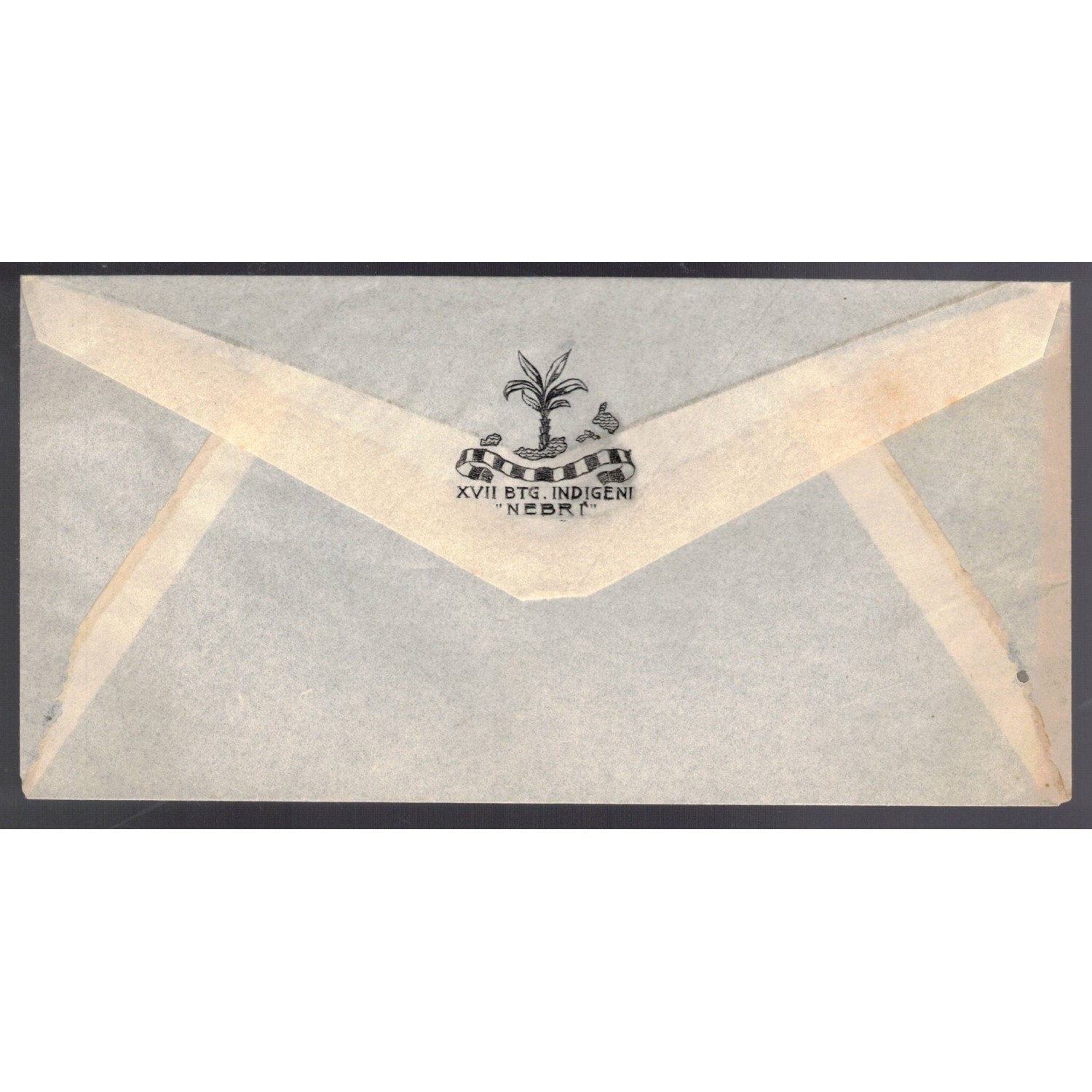 Post envelope  XVII Battaglione Indigeni NEBRI