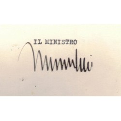 autografo di benito mussolini