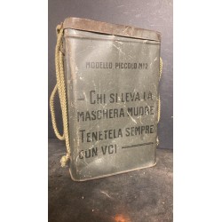 Rarita' !!! Custodia in metallo per maschera antigas polivalente 1a guerra mondiale