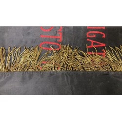 Very rare pennant of the 6th Black Brigade AUGUSTO CRISTINA of Novara; the pennant measures 80 x 60 cm