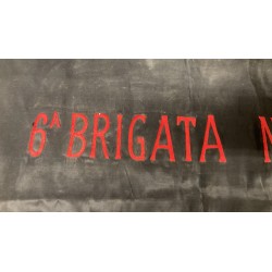 Very rare pennant of the 6th Black Brigade AUGUSTO CRISTINA of Novara; the pennant measures 80 x 60 cm