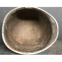 WWII  M1 helmet fixed hooks with rear emblem, liner missing