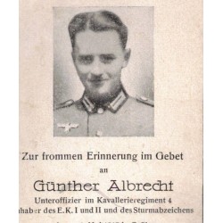 Interesting death notice of a German soldier of the 4th Cavalry Regiment fallen at Wolchow (Battle of Lyuban 1942)