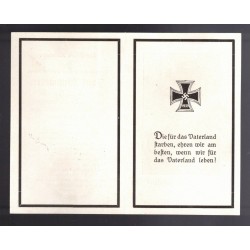 Death notice of a German tank driver, Obergefreiter, fallen in Normandy