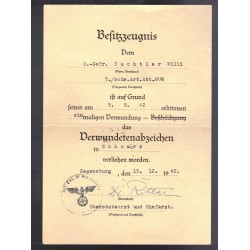 Soldbuch Unteroffizier Willi Sachtler 3/schw Art. Abt.808