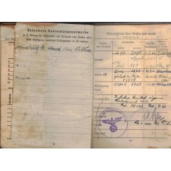 Soldbuch belonging to Obergefreiter Wilhelm Mundingen