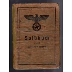 Soldbuch of an Artillery Officer W. Effinger, the soldier left as a private in 1939 in the Bau Erz Btl 12/2 Komp W. Effinger