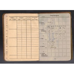 Soldbuch of an Artillery Officer W. Effinger, the soldier left as a private in 1939 in the Bau Erz Btl 12/2 Komp W. Effinger
