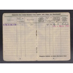 Soldbuch di un Ufficiale d Artiglieria W. Effinger