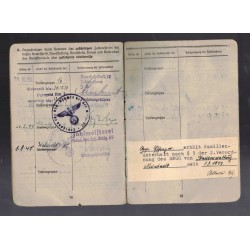 Soldbuch of an Artillery Officer W. Effinger, the soldier left as a private in 1939 in the Bau Erz Btl 12/2 Komp W. Effinger