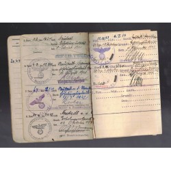 Soldbuch of an Artillery Officer W. Effinger, the soldier left as a private in 1939 in the Bau Erz Btl 12/2 Komp W. Effinger