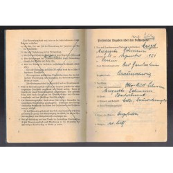 Verwendunsbuch of a Volunteer Nurse DRK Deutsche Rote Kreuz, nurse's personal booklet , Margot Lehmann