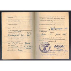 Verwendunsbuch of a Volunteer Nurse DRK Deutsche Rote Kreuz, nurse's personal booklet , Margot Lehmann
