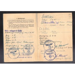 Verwendunsbuch of a Volunteer Nurse DRK Deutsche Rote Kreuz, nurse's personal booklet , Margot Lehmann