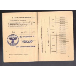 Verwendunsbuch of a Volunteer Nurse DRK Deutsche Rote Kreuz, nurse's personal booklet , Margot Lehmann