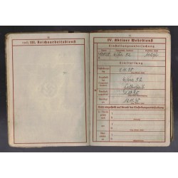 Wehrpass di un Feldwebel meccanico della Luftwaffe , Hermann Wirtz .
