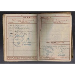 Wehrpass di un Feldwebel meccanico della Luftwaffe , Hermann Wirtz .