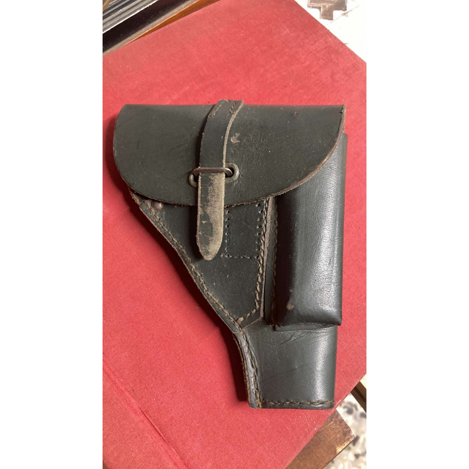 Fondina per pistola Beretta M34 in pelle grigoverde