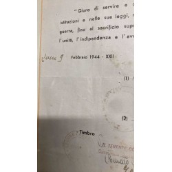 National Republican Guard copy of the oath of office to the Social Republic