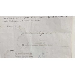 National Republican Guard copy of the oath of office to the Social Republic