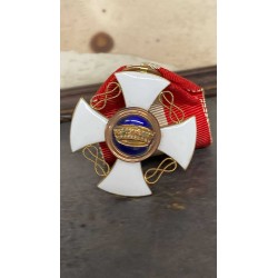 Cross and certificate Knight of the Crown of Italy Vittorio Emanuele III era