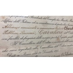 Croce ed attestato Cavaliere della Corona d Italia Vittorio epoca Emanuele III