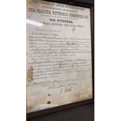 Croce ed attestato Cavaliere della Corona d Italia Vittorio epoca Emanuele III