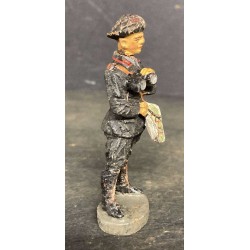 Elastolin Soldier Tank Officer, Panzer, with map