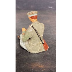 Soldatino Ufficiale che mangia , personaggio da campo Elastolin/Lineol