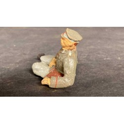 Soldier Officer lying down camp character Elastolin/Lineol