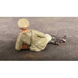 Soldier Officer lying down camp character Elastolin/Lineol