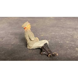 Soldier Officer lying down camp character Elastolin/Lineol