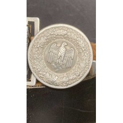 Rarissima versione della fibbia da Ufficiale WH con cinturone in cuoio