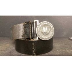 Rarissima versione della fibbia da Ufficiale WH con cinturone in cuoio