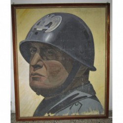 Quadro ritratto del Duce Benito Mussolini a Cortina d Ampezzo