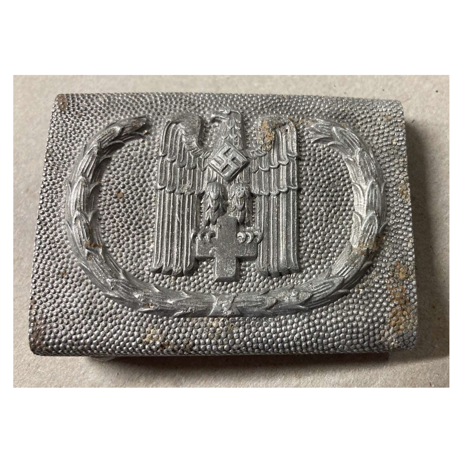 German Red Cross buckle from the Third Reich period marked OLC, Overhoff & Cie' in Lüdenscheid.