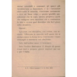 Volantino di propaganda anticomunista edito durante la Repubblica Sociale 1944