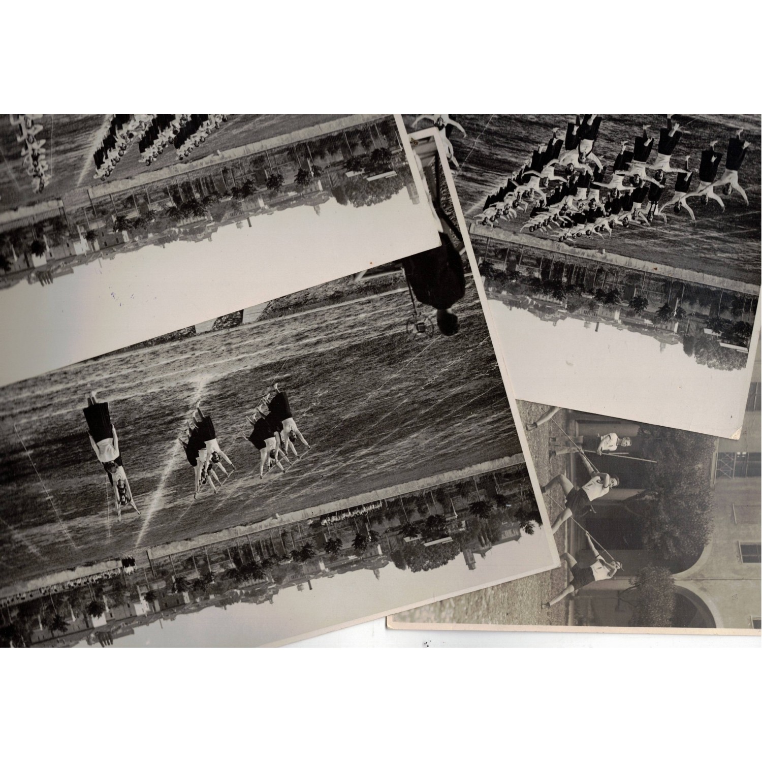 Lotto di quattro foto scattate a Imola nel 1934 Gare Ginnico Sportive