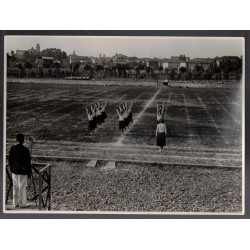 four photos taken in Imola in 1934 during a gymnastics competition organized by the Opera Nazionale Balilla