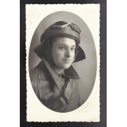 Foto ritratto di un Carrista italiano , spedita dalla Russia nel 1942