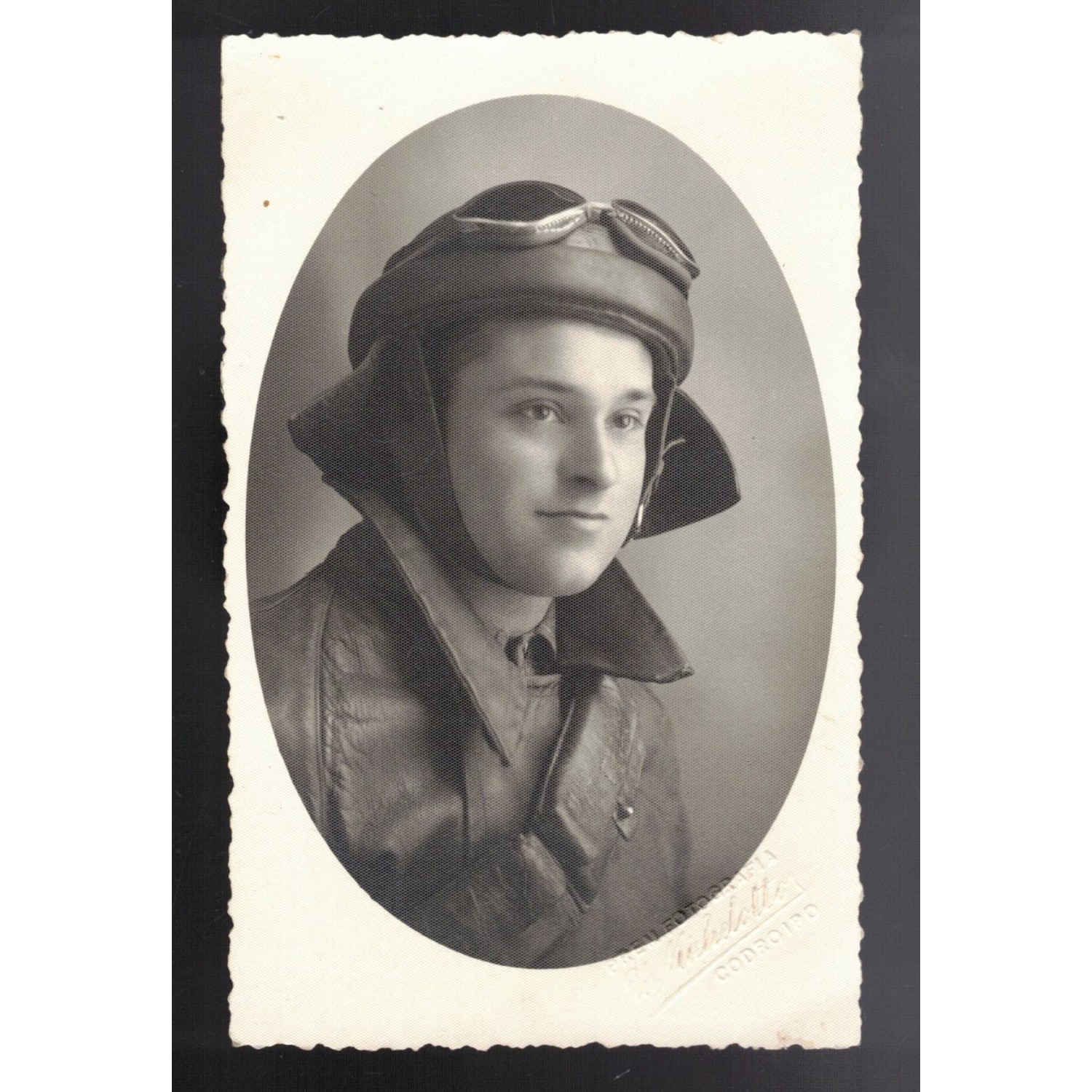 Foto ritratto di un Carrista italiano , spedita dalla Russia nel 1942